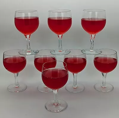 Buy 8 Classic Mid Century  Edinburgh & Leith Wine Glasses With 6 Sided Stems. C1950 • 65£