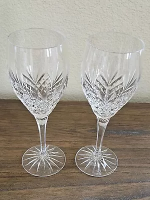 Buy Set Of 2, Galway O'Hara Signed Crystal Red Wine Glass Arched Cut Crystal 7 5/8  • 22.76£