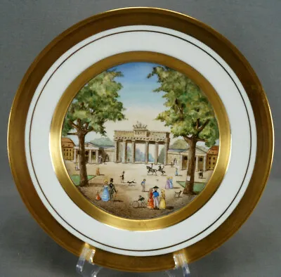 Buy KPM Berlin Hand Painted Brandenburg Gate Topographical & Gold 9 3/4 Inch Plate • 626.06£