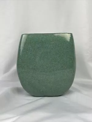 Buy Vintage MCM Glidden Art Pottery 7” Tall Vase #4 Signed Speckled Green Blue • 57.78£