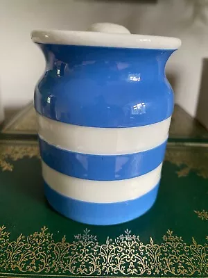 Buy T G Green Cornishware Small Storage Jar With Lid Green Shield (No 11) • 23£