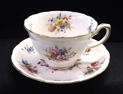 Buy Hammersley & Co. Bone China F. Howard Floral Pattern Teacup & Saucer  England  • 20.86£