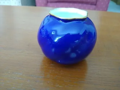 Buy Rare Antique Royal Worcester China  Works Blue Pot / Vase Very Good Condition  • 6.75£