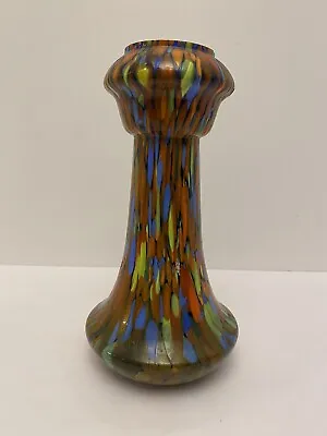 Buy Antique Vintage 8.25” Bohemian Czechoslovakia Spatter Confetti Art Glass Vase • 95.16£
