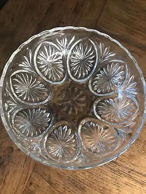 Buy Vintage Clear Depression Glass Bowls Star Starburst Pattern • 9.63£