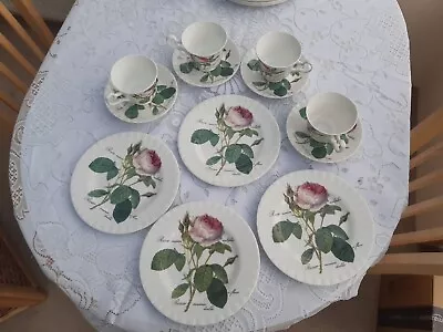 Buy Roy Kirkham Redoute Roses 4 Teacups & Saucers And 4 Plates 2006 - Excellent  • 49.99£