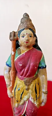 Buy Vintage Lord Shiva Sakthi Old Pottery Terracotta Mud Clay Figure Idol Statue G4 • 97.69£