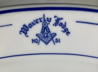 Buy Carr China Mutual China Waverly Masonic Lodge #51 Large Platter Restaurant Ware • 72.28£