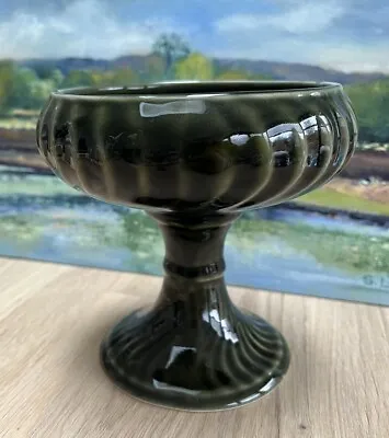 Buy Vintage Dartmouth Pottery England Green Bowl Pedestal Vase BonBon Dish No.223 • 12£