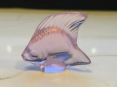 Buy Lalique Pink Crystal Fish Sculpture • 100£