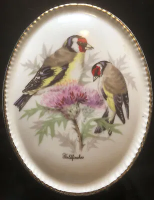 Buy Vintage Szeiler Pottery Pocket Vase With Pair Of Wild Finches On Thistles • 4.99£