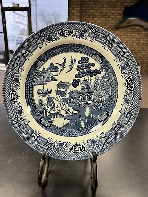 Buy Queens By Churchill Blue Willow 10.25  Dinner Plate Made In England • 14.59£