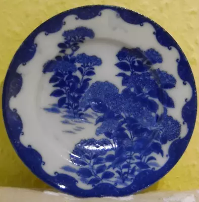 Buy Vintage Cobalt Blue Transfer Ware Porcelain Plate Dish 13cm Diameter X 2cm. • 7£