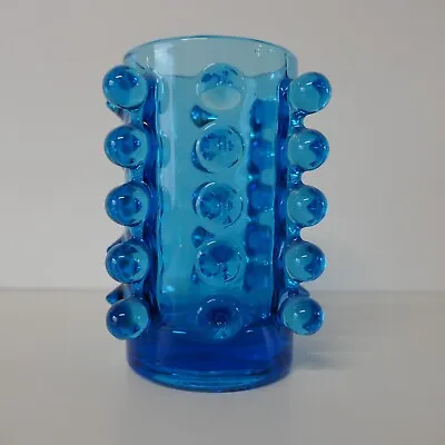 Buy Vintage Mid Century Sklo Union Rosice Glaswerk Blue 5135 Glass Vase. Pavel Panek • 102£