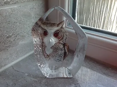 Buy Mats Jonasson Crystal Artglass Owl Sculpture • 95£