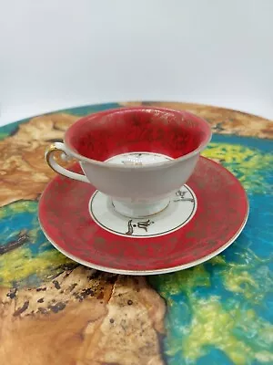 Buy Alka Bavaria Tea/Coffee Cup & Saucer Set. Red And Gold • 19.95£