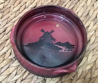 Buy Royal Torquay Earthenware Bowl With Windmill And Sunset Rare Find 6.5” Wide • 15£