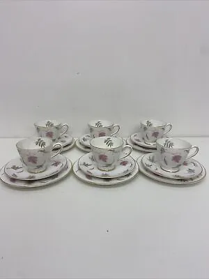 Buy Tuscan Fine Bone China Windswept Pattern 18 Piece Tea Cup Saucer Side Plate B18 • 59.99£