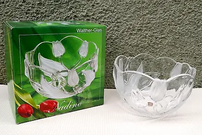 Buy Art Deco Style Crystal Glass Bowl Nadine Walther Glas,lalique Style Tulips 21cm • 24.99£