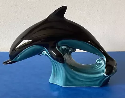 Buy Poole Pottery Blue Glaze Dolphin Ceramic Figurine 17cm X 12cm X 7cm - V.g.c. • 7.50£