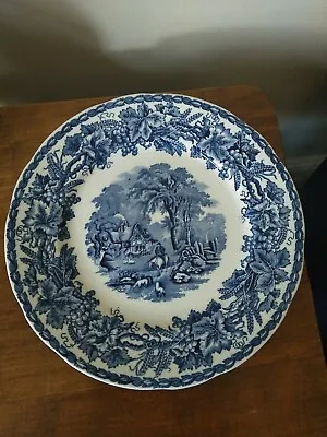 Buy Antique Booths British Scenery Earthenware Blue And White Plate 26.5 Cm • 8.50£