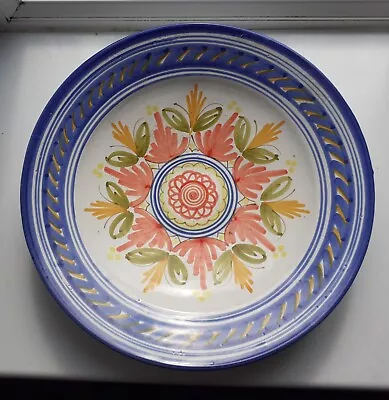 Buy Large Spanish Pottery Wall Plate Large Platter Lagartera Primary Color 30 X 6 Cm • 19.99£