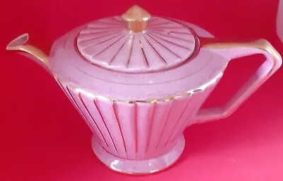 Buy *GORGEOUS VINTAGE SADLER Pink  And Gold Art Deco Teapot  Tea Pot  T Pot • 24.99£