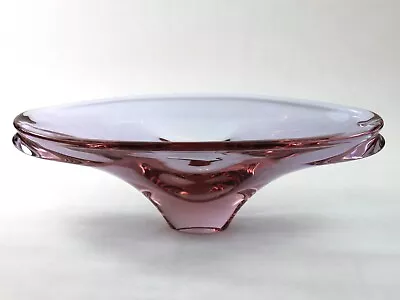Buy Lutken For Holmegaard Scandinavian Rose Art Glass Oval Bowl MCM • 118.40£