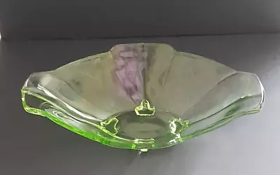 Buy Vintage Sowerby Art Deco Glass Oval Shaped Footed Bowl Pattern #C2631  • 18£