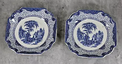 Buy 2x Adams Pottery - Landscape Series - Squared Side Plates - 16cm - VG Condition • 11.24£