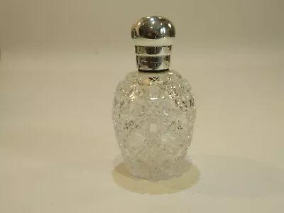 Buy Victorian Silver Top Cut Glass Perfume/scent Bottle - Circa London 1885 • 4.99£