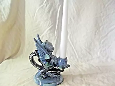 Buy Antique Brannam Barnstable Grotesque Dragon Chamberstick • 375£