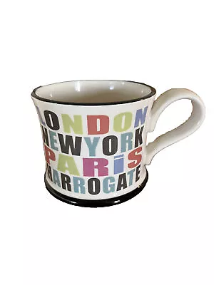 Buy Moorland Pottery Mug - “London New York Paris Harrogate” • 13£