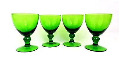 Buy VTG 60's MCM Blown Glass Stemware: Wine Glass Green Holmegaard? • 33.27£
