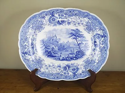 Buy Staffordshire Platter Tyrolean Transfer Ware W R & Co Antique 1834-1854 • 22£