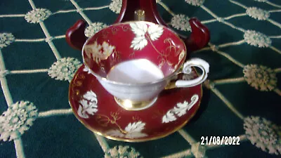 Buy Vintage Tuscan Fine English Bone China Red Floral Tea Cup And Saucer • 23.66£