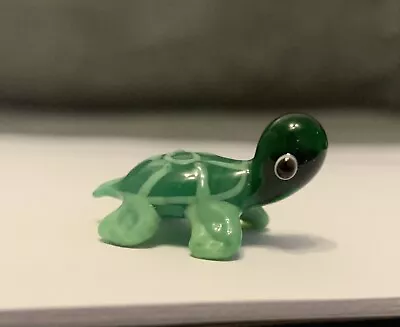 Buy Tiny Handmade Green Turtle Lampwork Glass Animal • 3.99£