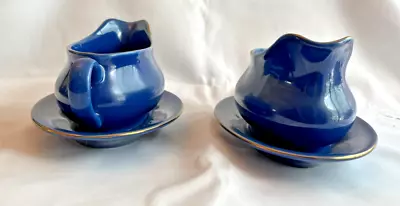 Buy 2 X Hornsea Pottery Blue Regency Gravy/Sauce Boats • 15£