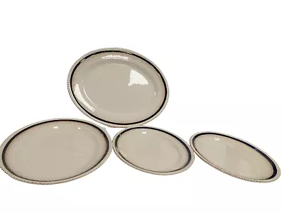 Buy Vintage Soho Pottery Solian Ware Oval Serving Platter /Plates Set Of 4 Home  • 9.99£