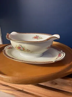 Buy Noritake Rose China Gravy Boat Made In Occupied Japan Floral Gold • 16£