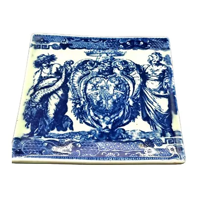 Buy Victoria Ironstone Flow Blue Porcelain Trivet Plate Warmer Victoria Ware England • 17.07£