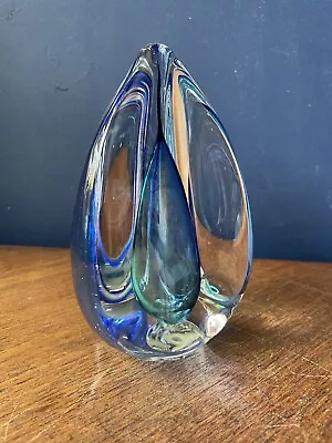 Buy Vintage Svaja Signed Art Glass Blue  • 125£