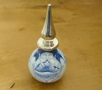 Buy Moorcroft  Blue Poppy  Enamel Perfume Bottle - 4 5/8 (11.75cms) • 175£