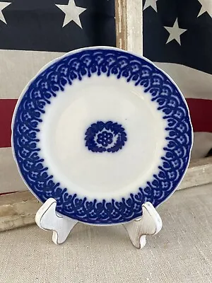 Buy Antique Flow Blue 7 1/2” Plate Blue And White China Tableware Blue White Decor • 12.87£
