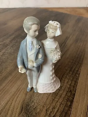 Buy Vintage LLADRO Bride & Groom Wedding Porcelain Figurine #4808 Retired 7.5” Tall • 23.62£