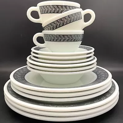 Buy Pyrex Tableware Grecian Dinner Table Setting 15 Piece Set For 3 Made In USA • 99.46£