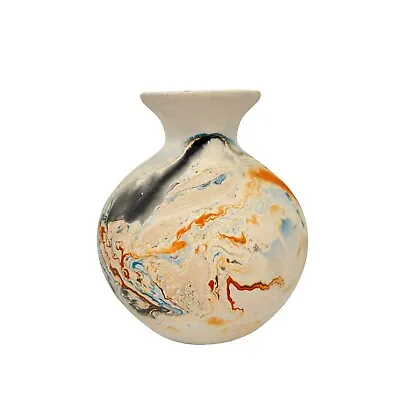 Buy Vintage Nemadji Pottery Vase Art Pottery Swirl Southwestern Signed 4.25  Tall • 37.89£