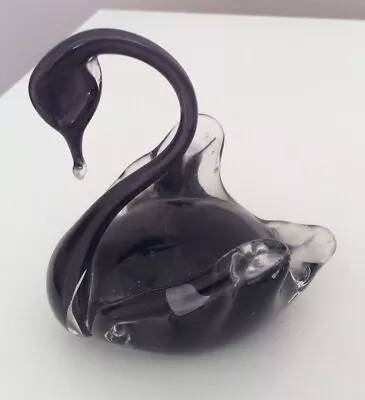 Buy Langham Glass Swan 3” Height Vintage Made In England Ornament / Paperweight • 15.99£