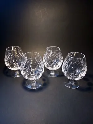 Buy 4 X Royal Doulton Georgian 12oz Crystal Cut Brandy Balloon Snifter Glasses • 19.99£