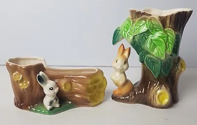 Buy HORNSEA POTTERY Two Fauna Range Ceramic Rabbit Vases Multicolor 224 & 55 Vgc • 8.99£